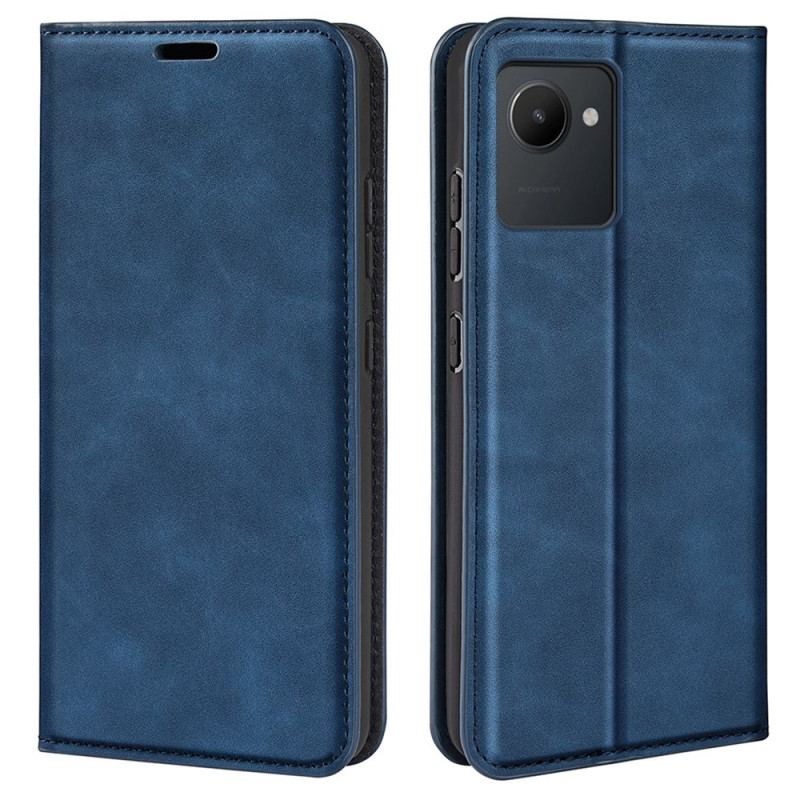 Capa De Celular Para Realme C30 Flip Sensação De Toque Na Pele