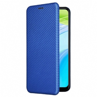 Capa De Celular Para Realme C30 Flip Suporte De Anel De Fibra De Carbono