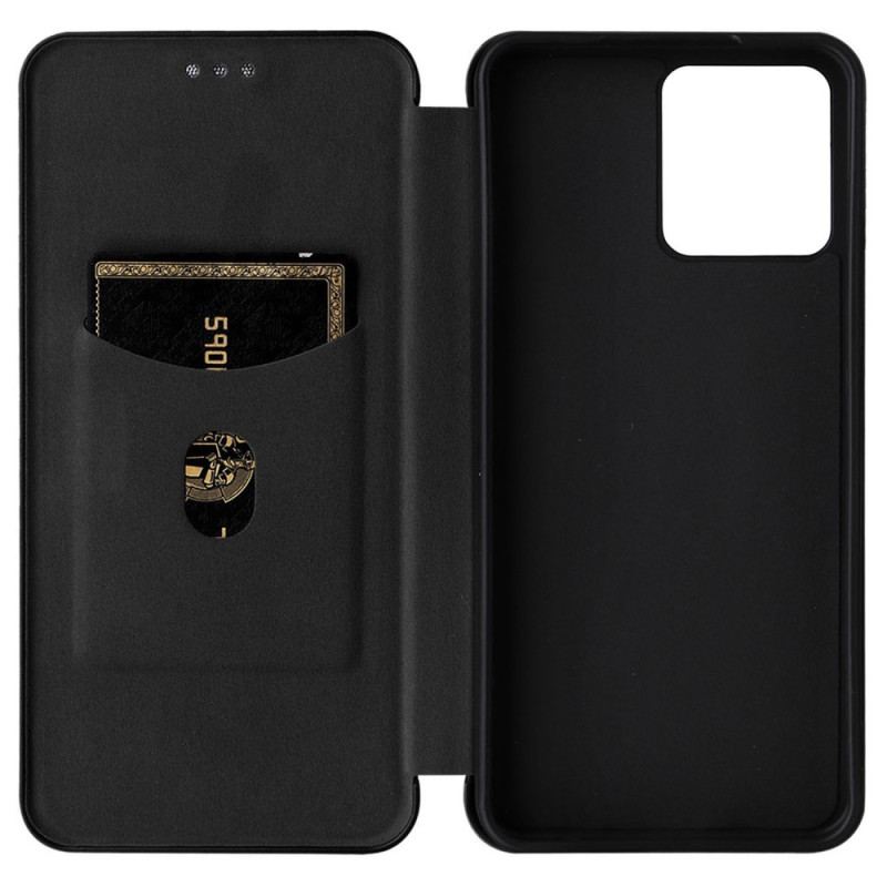 Capa De Celular Para Realme C30 Flip Suporte De Anel De Fibra De Carbono