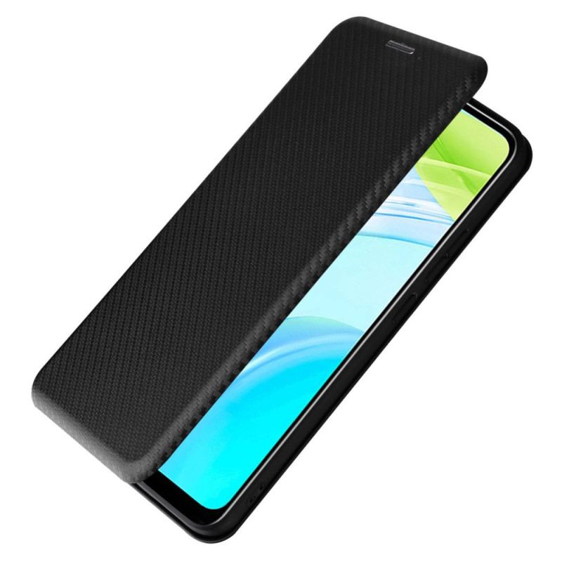 Capa De Celular Para Realme C30 Flip Suporte De Anel De Fibra De Carbono