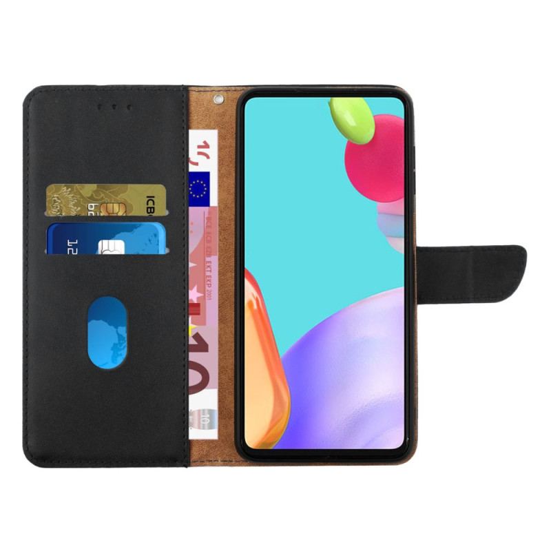 Capa Flip Para Realme C30 Couro Napa Genuíno