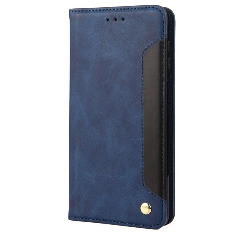 Capa De Celular Para Xiaomi Redmi 10C Flip Bicolor Com Rebite