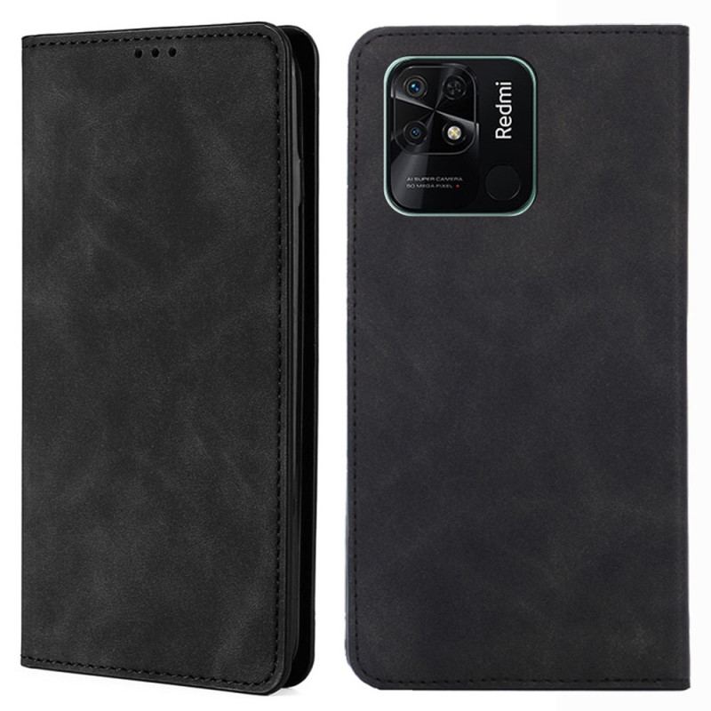 Capa De Celular Para Xiaomi Redmi 10C Flip Toque De Pele