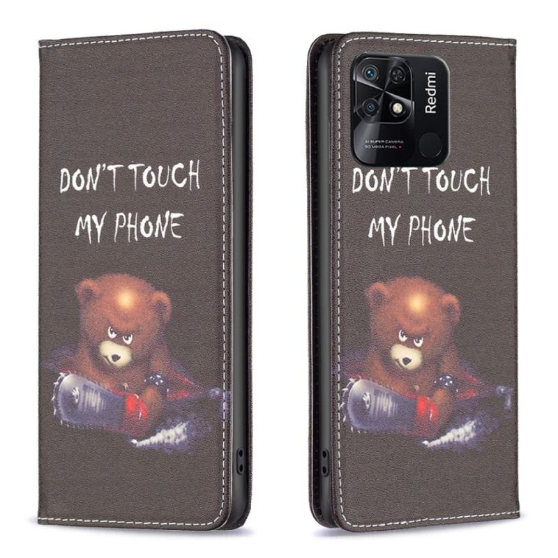 Capa De Celular Para Xiaomi Redmi 10C Flip Urso Perigoso