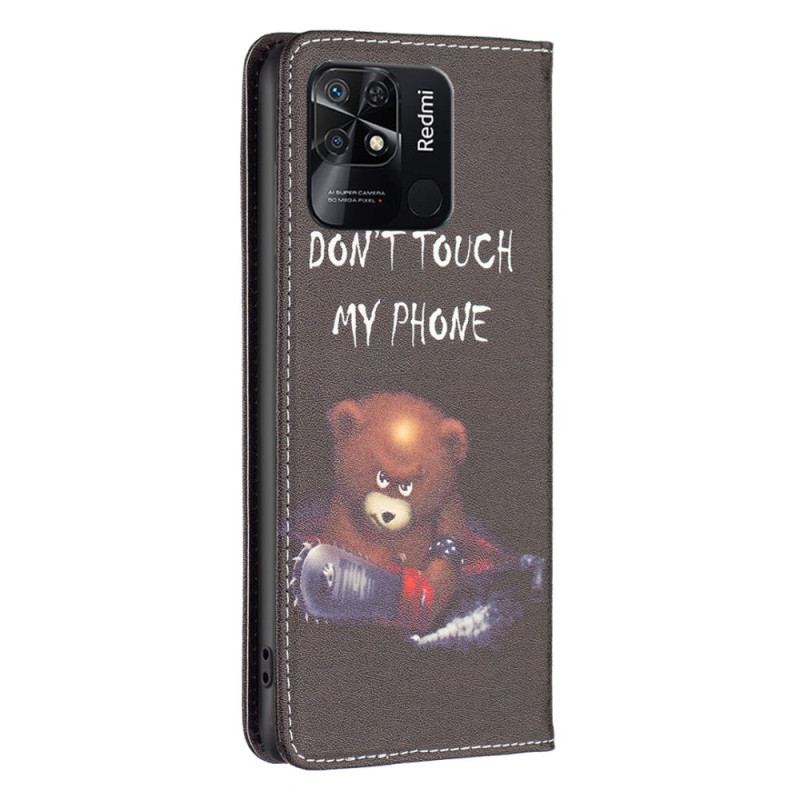 Capa De Celular Para Xiaomi Redmi 10C Flip Urso Perigoso