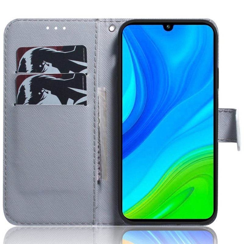 Capa De Couro Para Xiaomi Redmi 10C De Cordão Tanga Pug