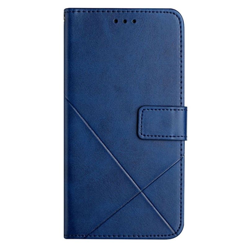 Capa De Couro Para Xiaomi Redmi 10C Estilo X Design Geo Couro