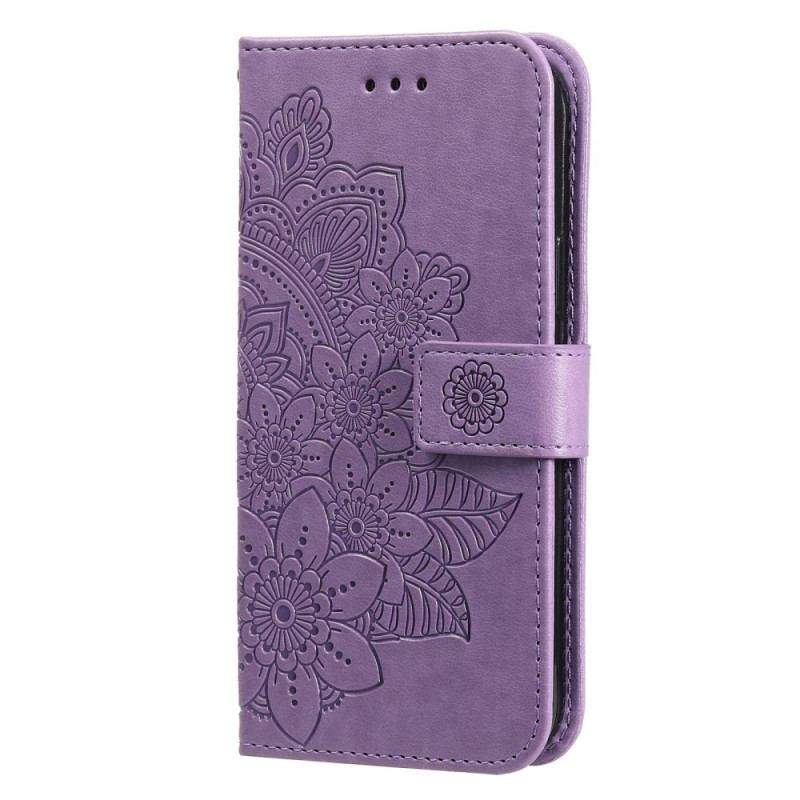 Capa Em Pele Para Xiaomi Redmi 10C De Cordão Mandala Strappy