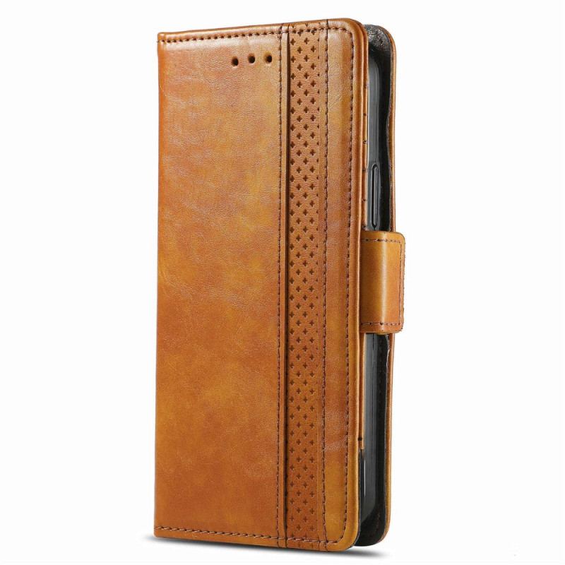 Capa Em Pele Para Xiaomi Redmi 10C Fecho Duplo Bicolor