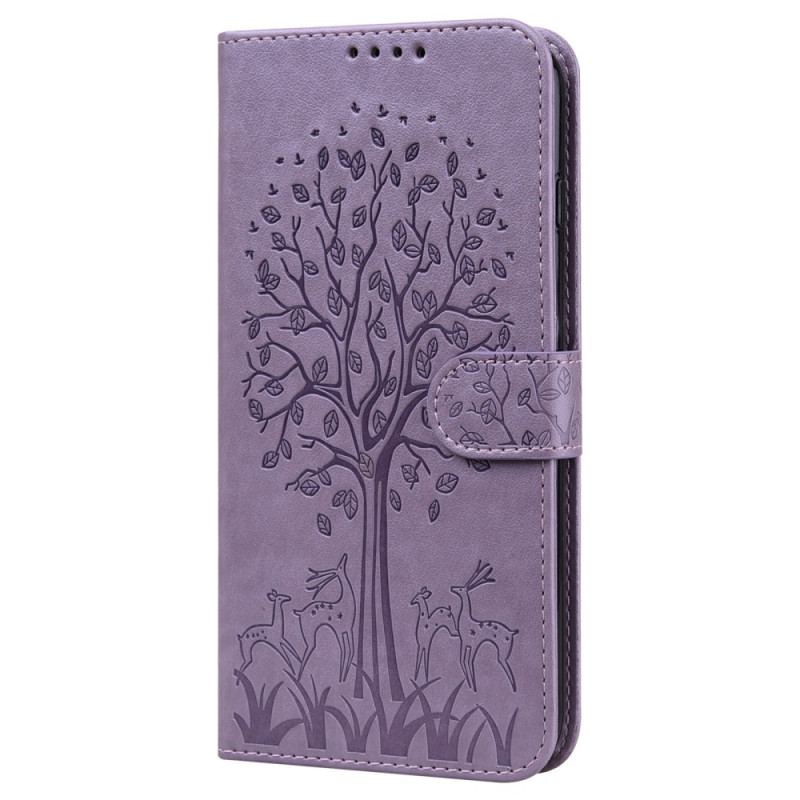 Capa Flip Para Xiaomi Redmi 10C Árvore E Veado