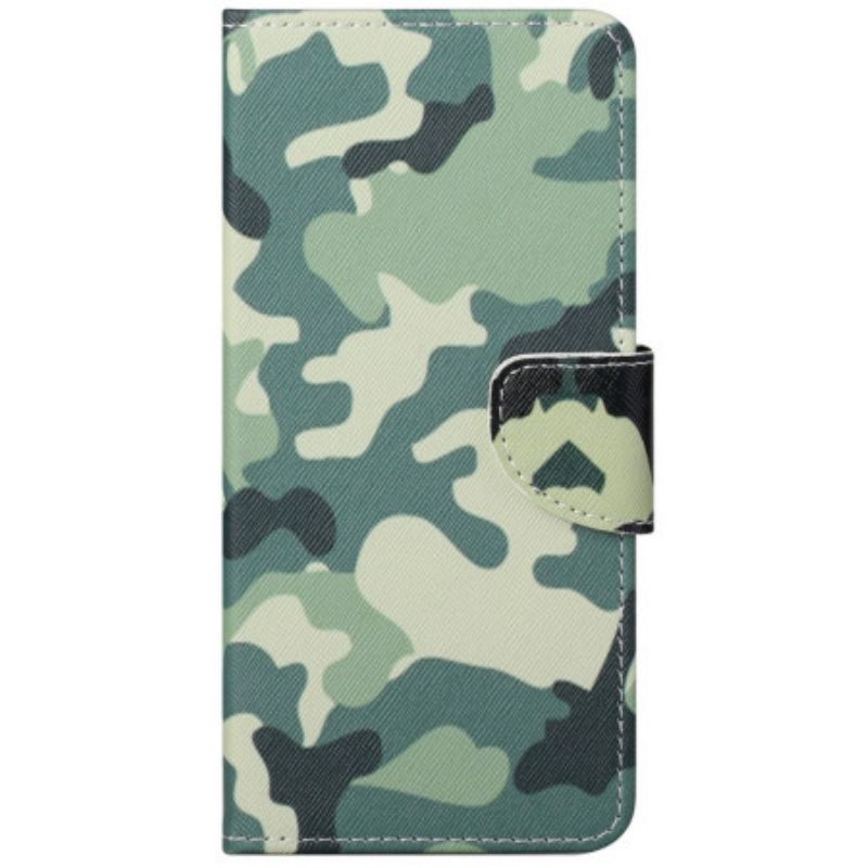 Capa Flip Para Xiaomi Redmi 10C Camuflagem Militar