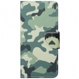 Capa Flip Para Xiaomi Redmi 10C Camuflagem Militar