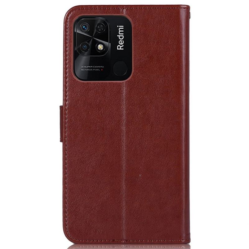 Capa Flip Para Xiaomi Redmi 10C De Cordão Apanhador De Sonhos Coruja Com Alça