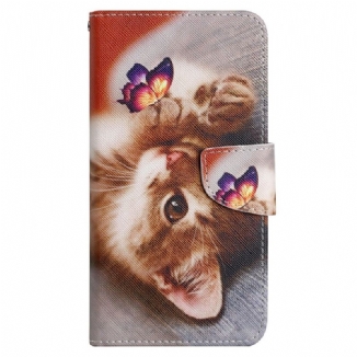 Capa Flip Para Xiaomi Redmi 10C De Cordão Apenas Gatos Tangas