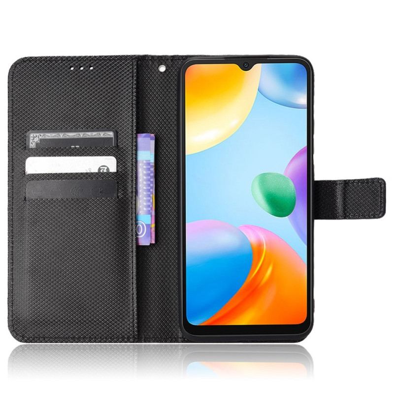 Capa Flip Para Xiaomi Redmi 10C De Cordão Couro Falso Estiloso Com Tiras