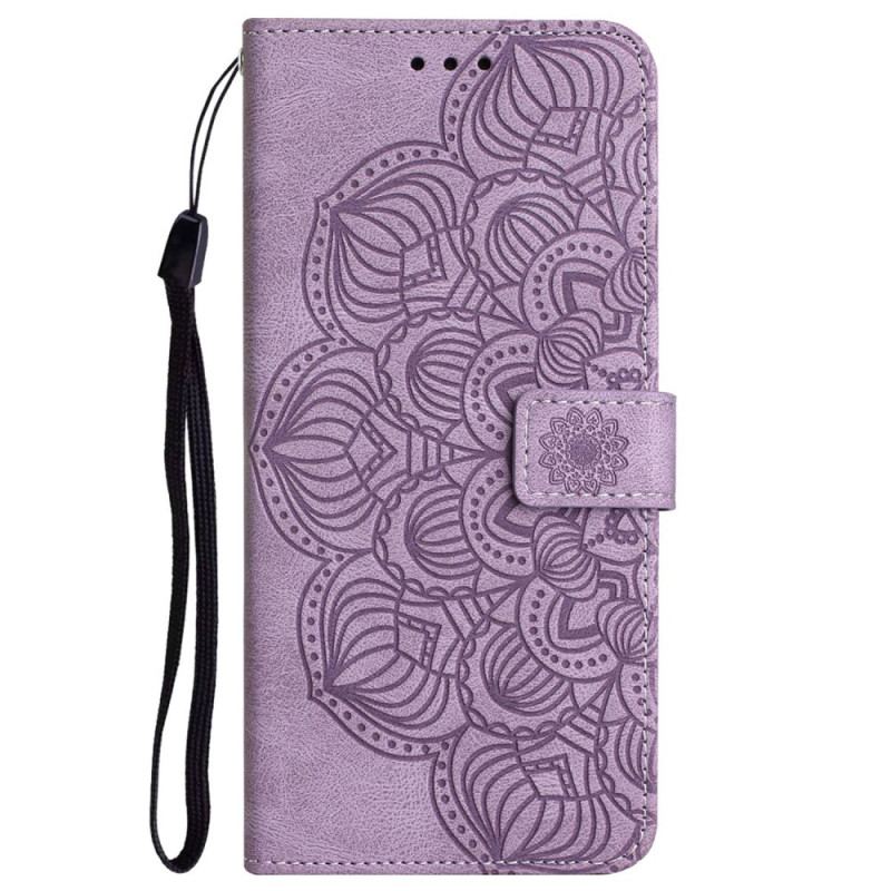 Capa Flip Para Xiaomi Redmi 10C De Cordão Mandala Strappy