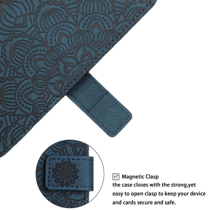 Capa Flip Para Xiaomi Redmi 10C De Cordão Mandala Strappy