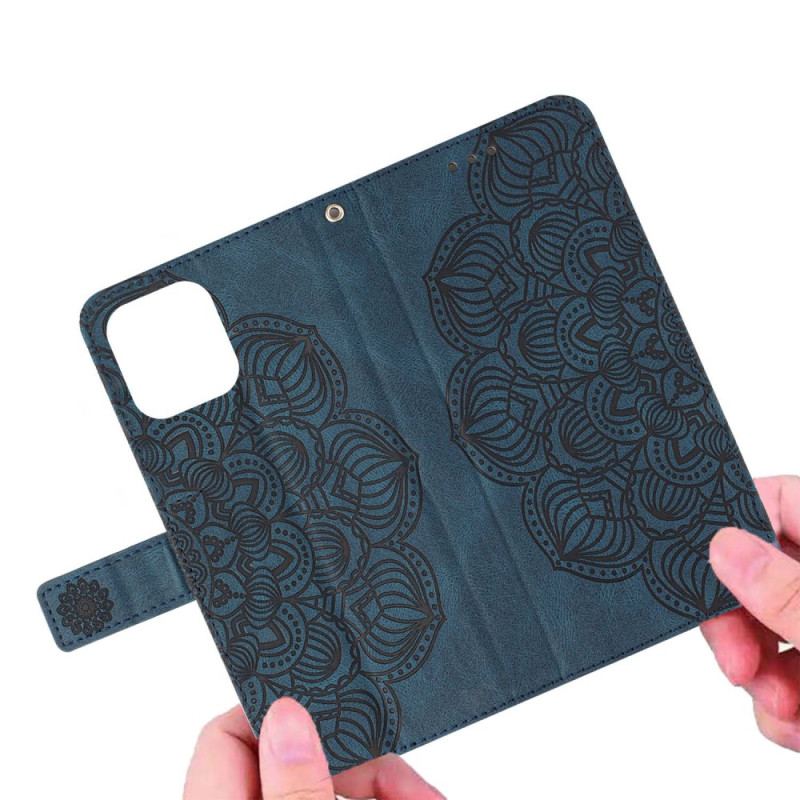 Capa Flip Para Xiaomi Redmi 10C De Cordão Mandala Strappy