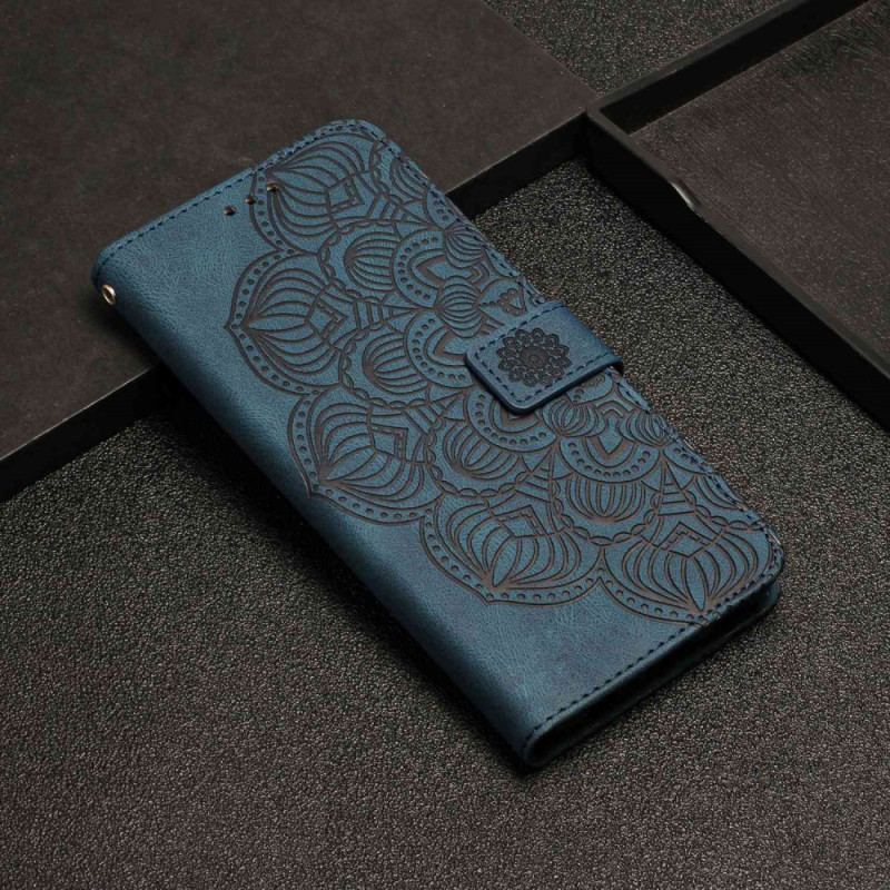 Capa Flip Para Xiaomi Redmi 10C De Cordão Mandala Strappy