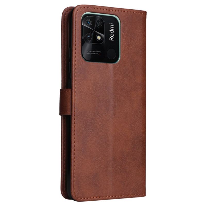 Capa Flip Para Xiaomi Redmi 10C De Cordão Simples Com Alça