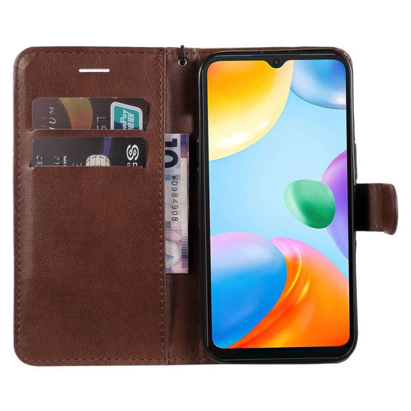 Capa Flip Para Xiaomi Redmi 10C De Cordão Simples Com Alça