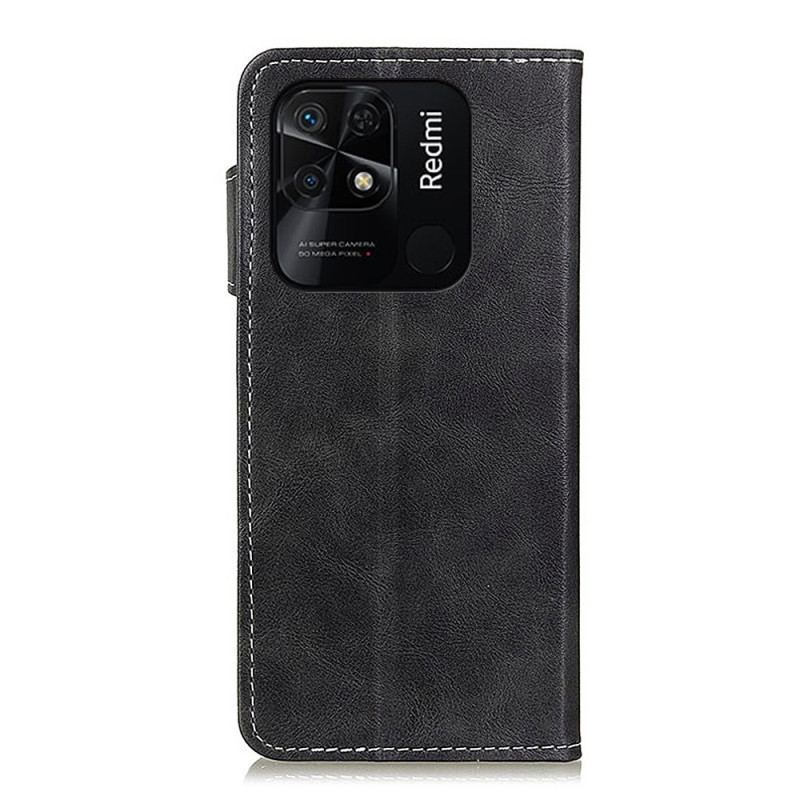 Capa Flip Para Xiaomi Redmi 10C Costuras Extravagantes