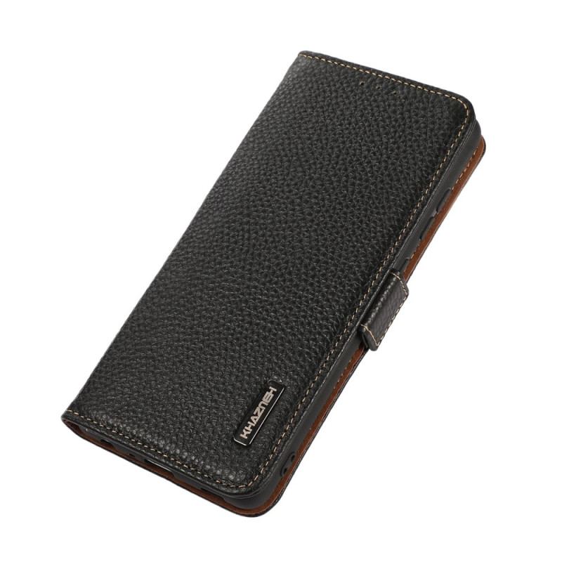 Capa Flip Para Xiaomi Redmi 10C Couro De Lichia Khazneh Rfid