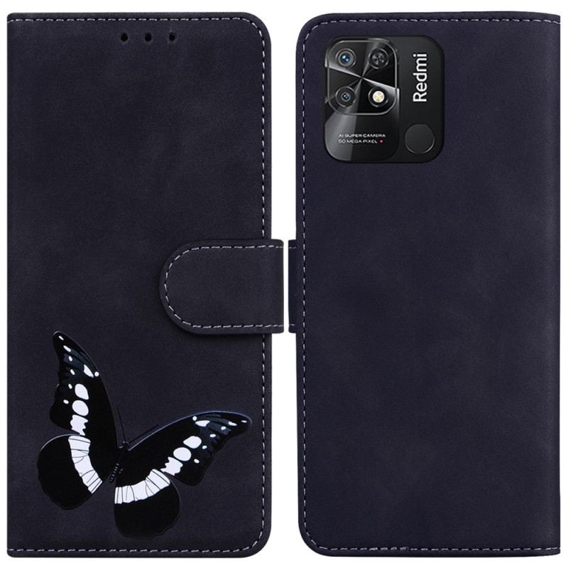 Capa Flip Para Xiaomi Redmi 10C Desenho De Borboleta