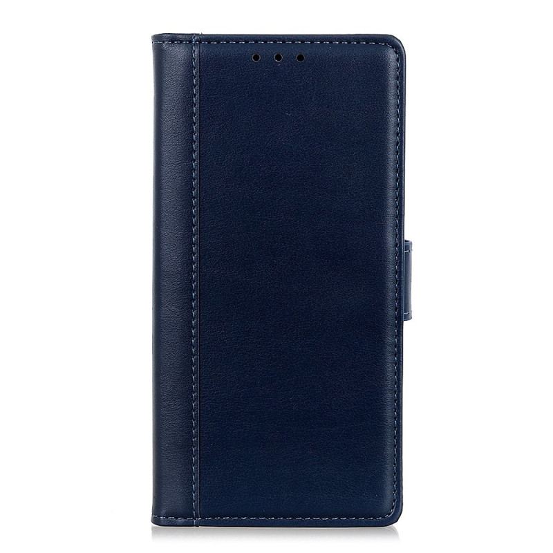 Capa Flip Para Xiaomi Redmi 10C Efeito Couro