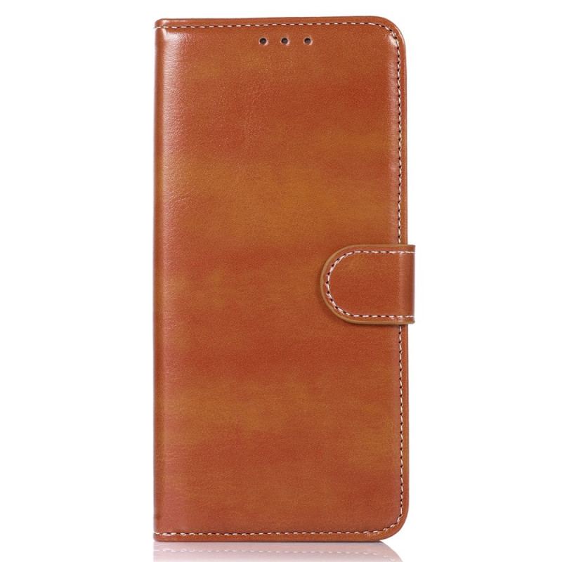 Capa Flip Para Xiaomi Redmi 10C Efeito Couro Couture