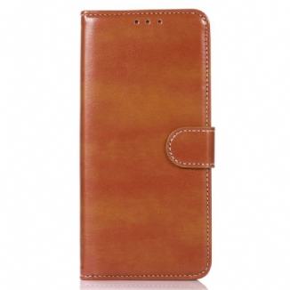 Capa Flip Para Xiaomi Redmi 10C Efeito Couro Couture