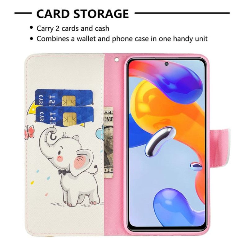 Capa Flip Para Xiaomi Redmi 10C Elefante Guarda-chuva