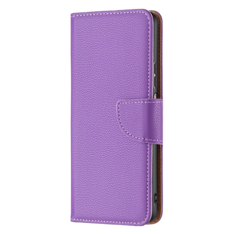 Capa Flip Para Xiaomi Redmi 10C Fecho Oblíquo De Lichia