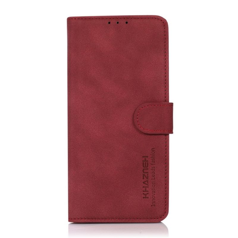 Capa Flip Para Xiaomi Redmi 10C Khazneh Moda Efeito Couro