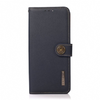 Capa Flip Para Xiaomi Redmi 10C Khazneh Rfid Couro Genuíno