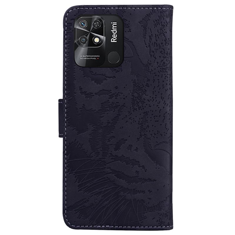 Capa Flip Para Xiaomi Redmi 10C Pegada De Tigre