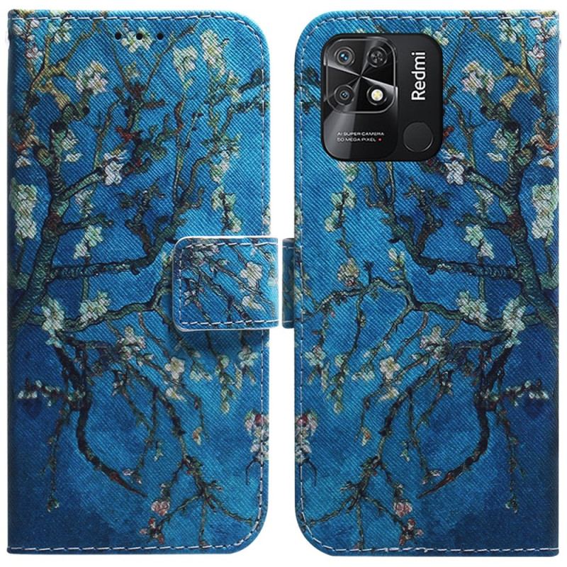 Capa Flip Para Xiaomi Redmi 10C Ramos Floridos