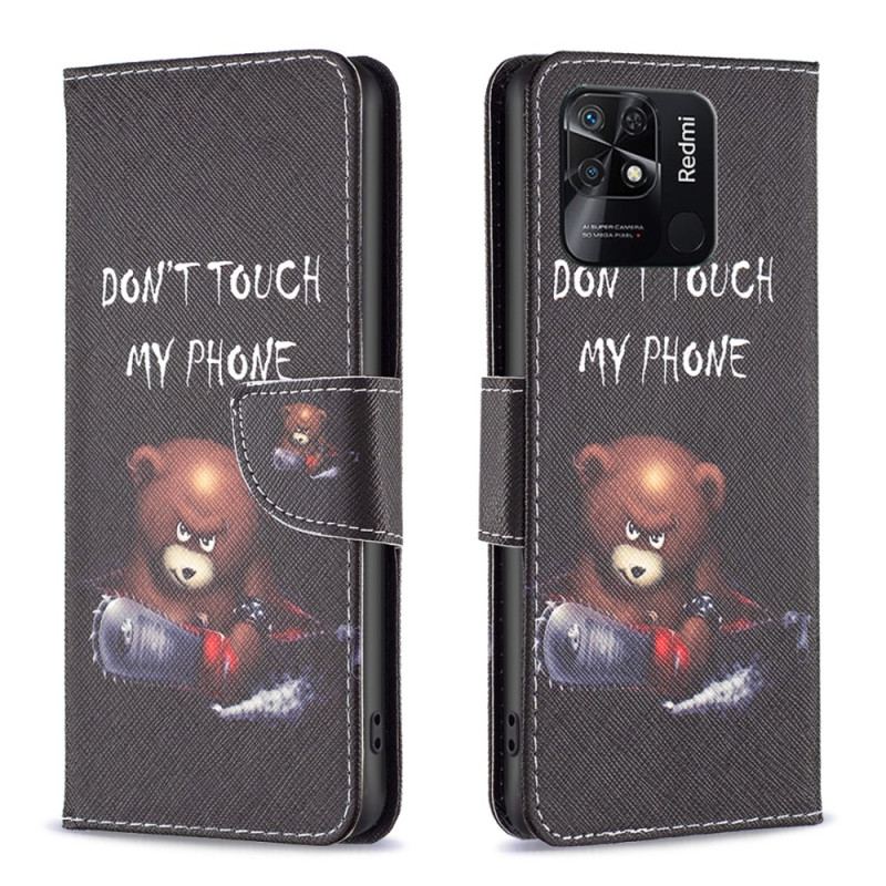 Capa Flip Para Xiaomi Redmi 10C Urso Perigoso