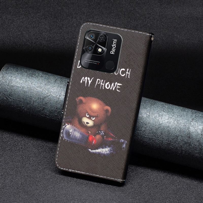 Capa Flip Para Xiaomi Redmi 10C Urso Perigoso