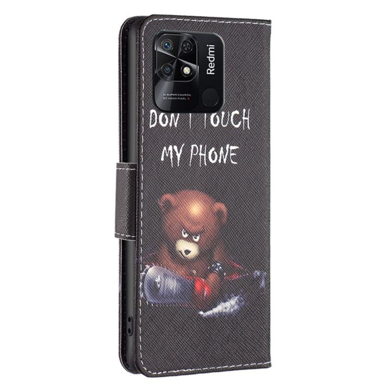 Capa Flip Para Xiaomi Redmi 10C Urso Perigoso