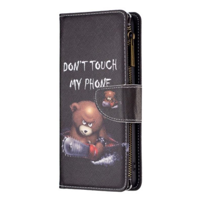 Capa Flip Para Xiaomi Redmi 10C Urso Perigoso Com Bolso Fechado