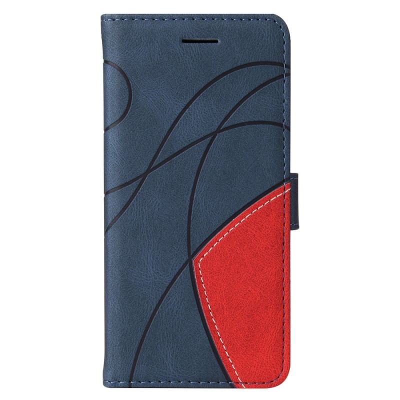 Capa Folio Para Xiaomi Redmi 10C De Cordão Correia De Dois Tons