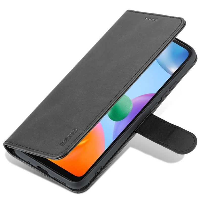 Capa Folio Para Xiaomi Redmi 10C Couro Sintético Azns