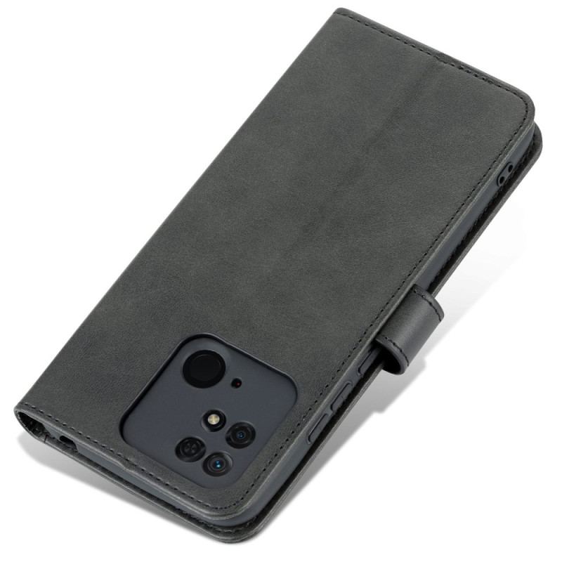 Capa Folio Para Xiaomi Redmi 10C Couro Sintético Azns