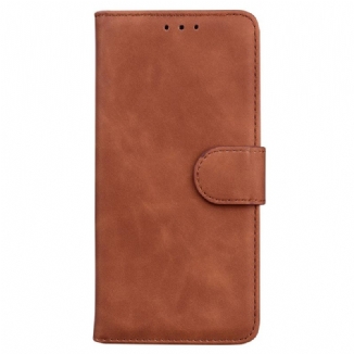 Capa Folio Para Xiaomi Redmi 10C Couro Sintético Liso