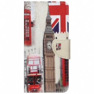 Capa Folio Para Xiaomi Redmi 10C Vida Em Londres