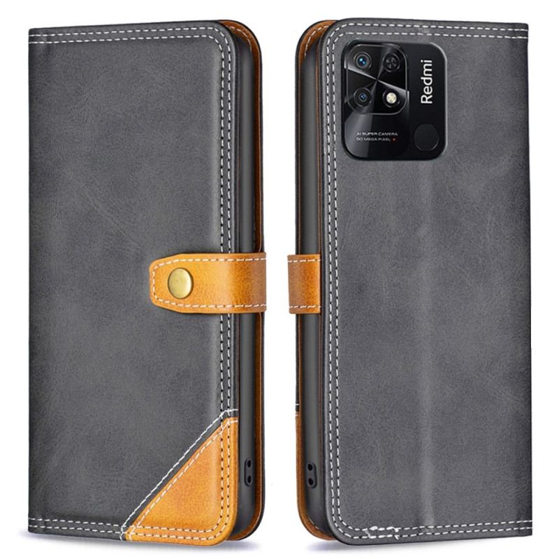 Capa Folio Para Xiaomi Redmi 10C Vintage Binfen Cor