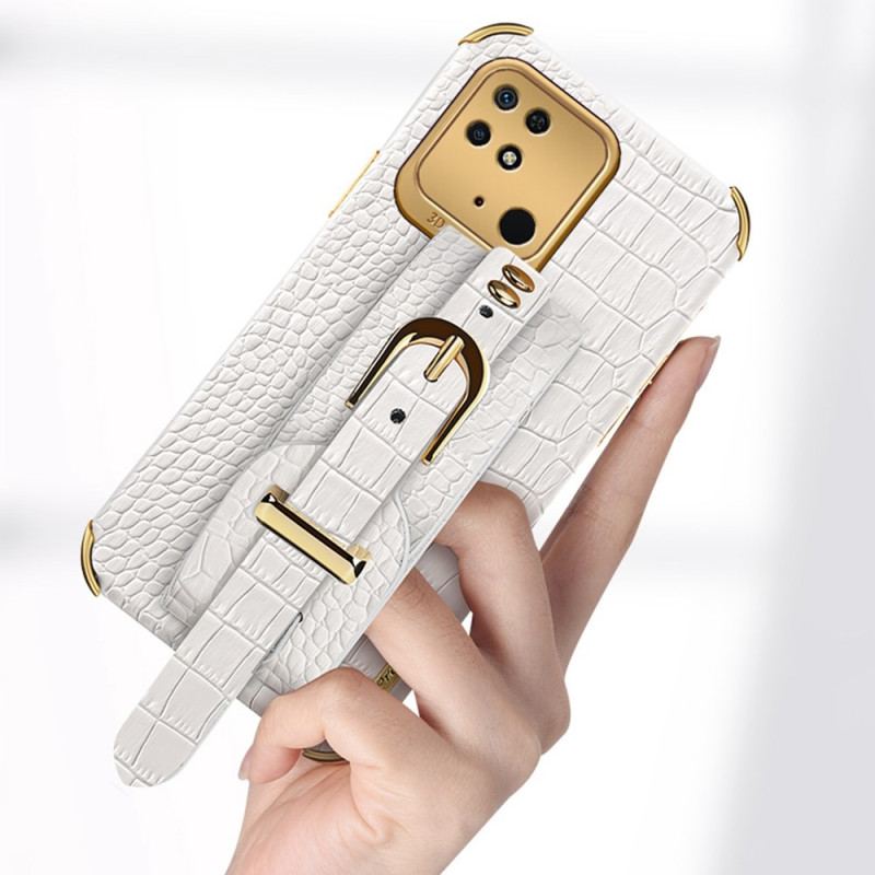 Capa Para Xiaomi Redmi 10C Alça Croco