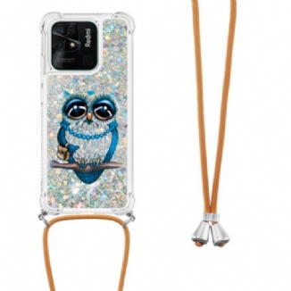 Capa Para Xiaomi Redmi 10C De celular Cordão De Lantejoulas Miss Owl