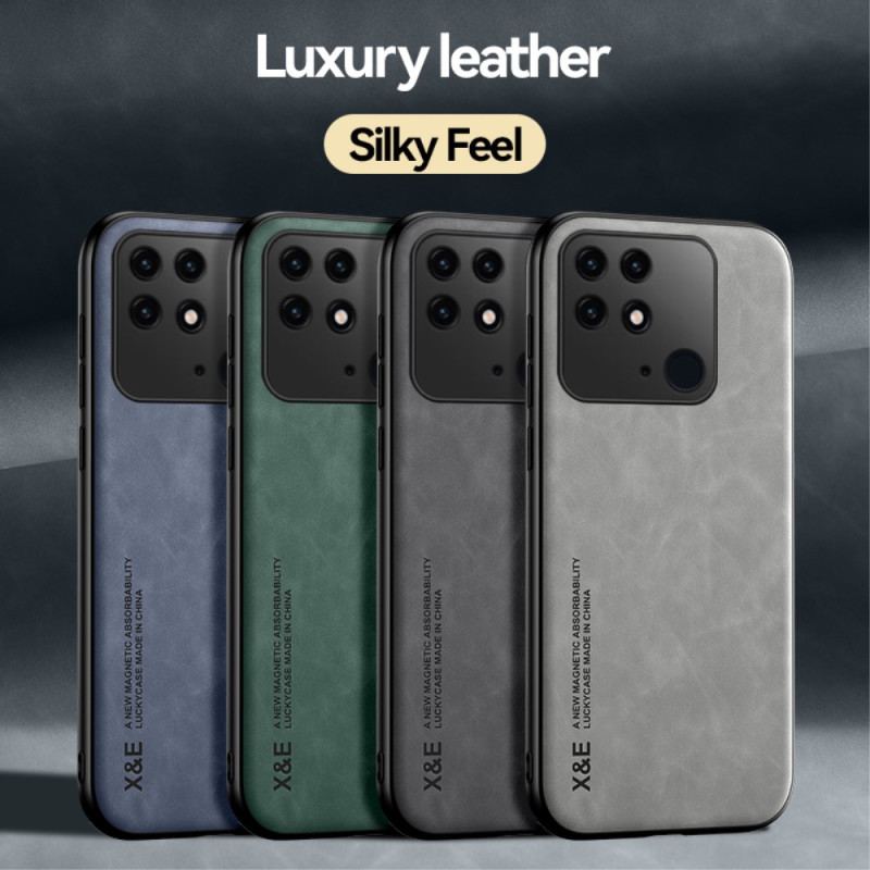 Capa Para Xiaomi Redmi 10C Couro Efeito Couro X&e